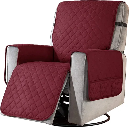 Miniatura 6 de Louis Donne - Funda acolchada reversible para sillón reclinable, resistente al agua, protector de muebles para sillón reclinable, funda Rojo