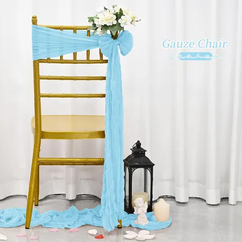 Miniatura 7 de Showgeous 20 bandas para silla, estopilla rústica, lazos decorativos diseñados para bodas, banquetes, fiestas, pasillo, decoración del hogar
