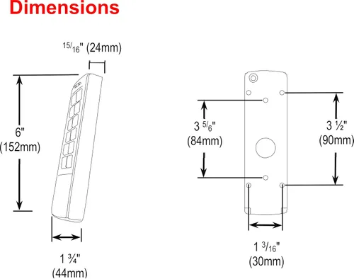 Miniatura 5 de Seco-Larm SK-2323-SDQ - Paquete de 2 teclados de acceso digital resistentes a la intemperie, estilo Mullion, 1010 códigos de usuario, relés dobles