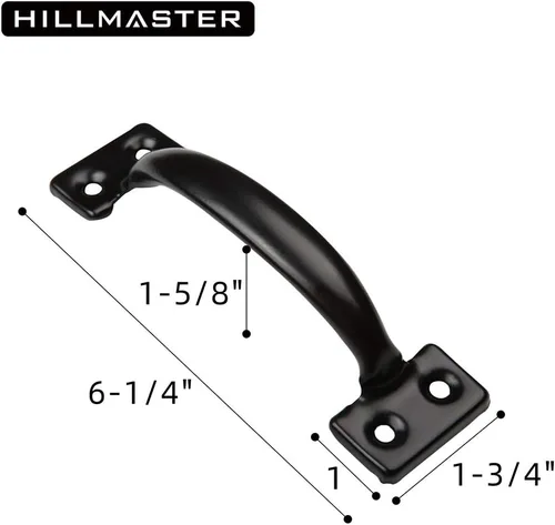 Miniatura 3 de HILLMASTER Kit de herrajes para manija de puerta de alta resistencia para valla de madera, pestillo de puerta de cierre automático con cuerda