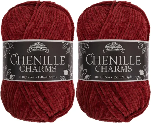 Miniatura 53 de JubileeYarn - Hilo de chenilla (3.53 oz/poliéster peinado, circonita), 1 pastel