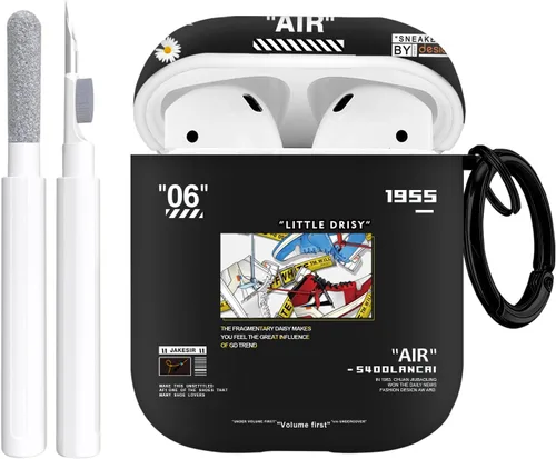 Miniatura 22 de Gedicht Compatible con fundas protectoras Apple Airpods de 2ª generación, zapatos deportivos de baloncesto y fútbol, repuesto suave de TPU