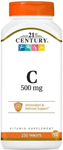 Miniatura 13 de 21st Century Vitamina C 500 mg Tabletas masticables, Naranja, 110