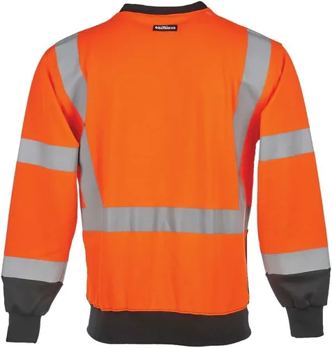 Miniatura 4 de J. J. Keller & Associates, Inc. Sudadera unisex de alta visibilidad con cuello redondo, ANSI clase 3, SAFEGEAR