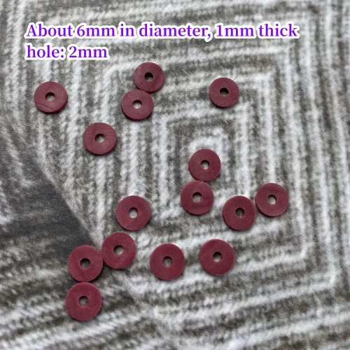 Miniatura 3 de 2000 cuentas de vinilo Heishi planas, redondas, de arcilla polimérica, espaciadoras para hacer pulseras, collares, aretes, accesorios, bricolaje