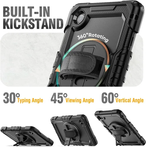 Miniatura 5 de HXCASEAC Funda para Lenovo Tab One de 8.7 pulgadas (TB-305FU) con protector de pantalla, soporte para bolígrafo, correa de mano, soporte ajustable