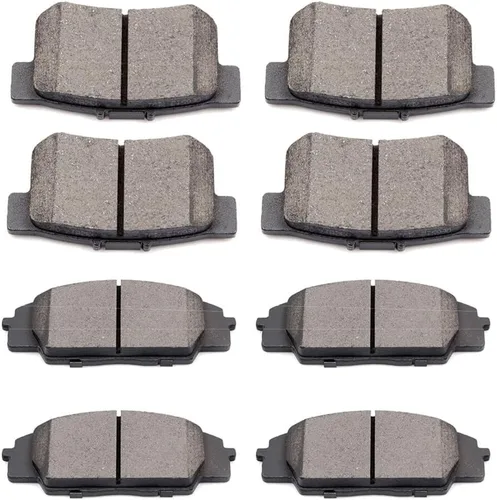 Miniatura 12 de Juego de pastillas de cerámica, D815 D537 SCITOO 8 piezas de pastillas de freno delanteras y traseras para Acura CSX 2006-2011, para Acura ILX