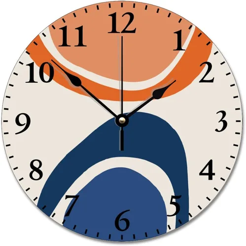Miniatura 9 de ArogGeld Reloj de pared de madera gris aguamarina verde azulado, reloj de pared de flores de dalia, reloj de pared silencioso sin tictac, funciona