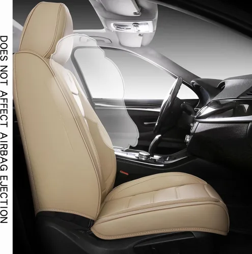 Miniatura 5 de Fundas de asiento de automóvil de piel sintética de cobertura completa, fundas de asiento para automóviles, SUV, camionetas, cojín de asiento