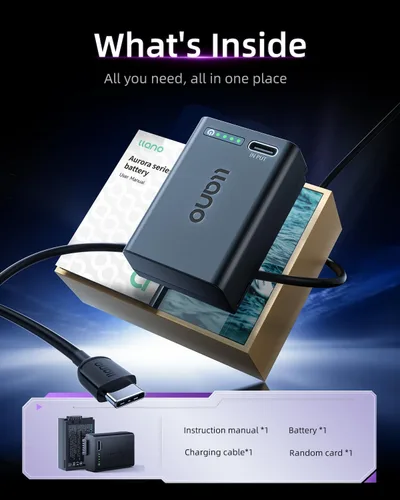 Miniatura 7 de llano Paquete de 2 baterías Aurora USB-C EN-EL25 para Nikon Z50 II, Z50, Z30, Z fc, pantalla de alimentación instantánea, totalmente decodificada