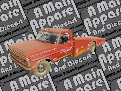Miniatura 2 de 1970 F-350 Rampa Camión Rojo Imprimación (Roja) Cartilla de Cerkchop's Chop Shop 1/18 Modelo fundido a troquel por Acme A1801416