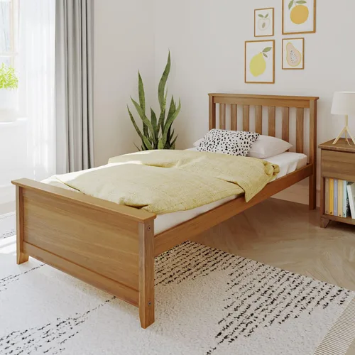 Miniatura 34 de Max & Lily - Cama individual, base de cama con cabecero para niños, listones, color blanco.