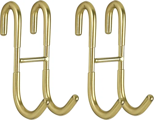 Miniatura 8 de Simtive Ganchos para puerta de ducha (paquete de 2), ganchos para toallas para puerta de vidrio sin marco, ganchos para escobilla de ducha