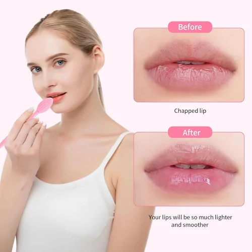 Miniatura 7 de MSQ 3 cepillos de labios, cepillo de silicona de doble extremo, cepillo exfoliante de labios para hombres y mujeres, cepillo suave de doble cara