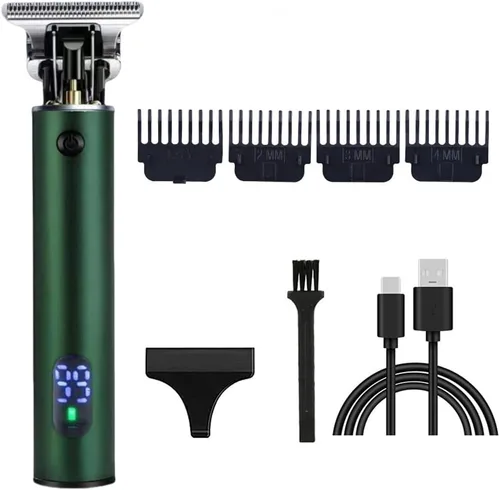Miniatura 48 de Cortadora de pelo profesional para hombres y mujeres, inalámbrica, recargable, recortadora de pelo, kit de aseo de corte de cuerpo de metal