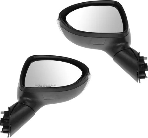 Miniatura 123 de TRQ Juego de 2 piezas de espejo lateral del conductor y del pasajero, ajuste eléctrico calentado sin memoria, color gris, compatible con Volkswagen