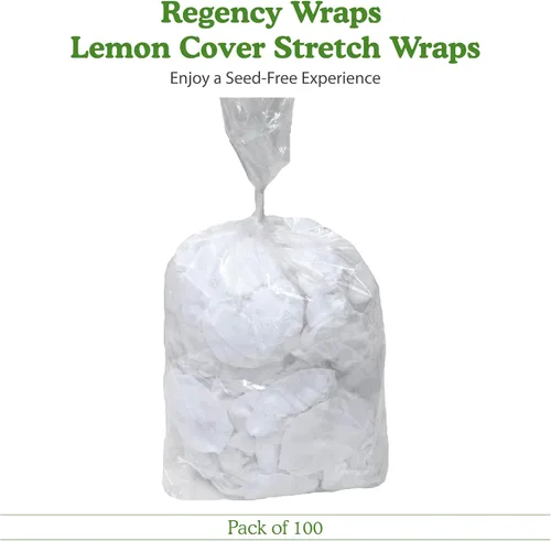 Miniatura 7 de Regency Wraps Envolturas elásticas, bolsa de cuña de limón, fundas de tela de algodón tejido real, color blanco, paquete de 100, para apretar