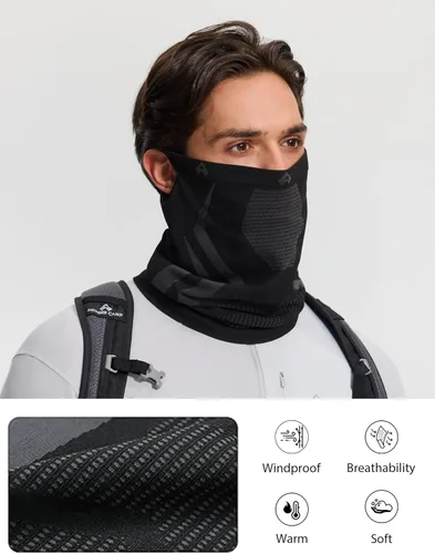 Miniatura 3 de Pioneer Camp Calentador de Cuello de Invierno para Hombre Gator Resistente al Viento con Lazos para las Orejas Máscara Facial Sin Costuras