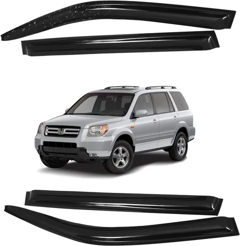 Miniatura 135 de Viseras para ventanas para Mazda 3 Sedán 4 puertas 2004 2005 2006 2007 2008 2009 estilo JDM Mugen, deflector de viento, protector solar y de lluvia