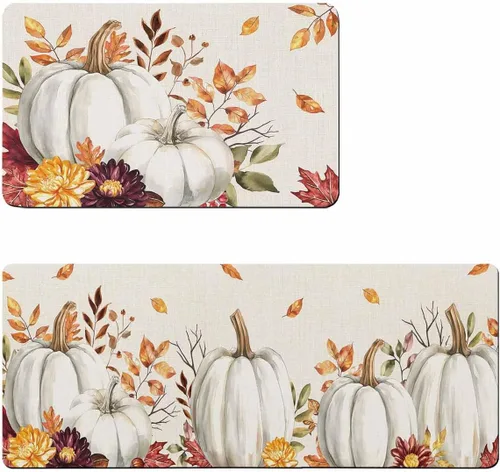 Tapete de baño de otoño para bañera, antideslizante, de secado rápido y absorbente, tierra de diatomeas, fregadero, dormitorio, cocina, lavable,