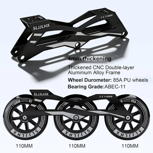Miniatura 6 de Patines en línea de 3 ruedas para hombres y mujeres, patines profesionales para hombres y mujeres, patines de velocidad de alto rendimiento