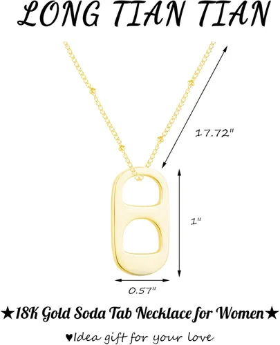 Miniatura 6 de Long tiantian Soda Cap Tab Collar para mujer, moda Sarah para niñas, tapas de lata de soda, joyería