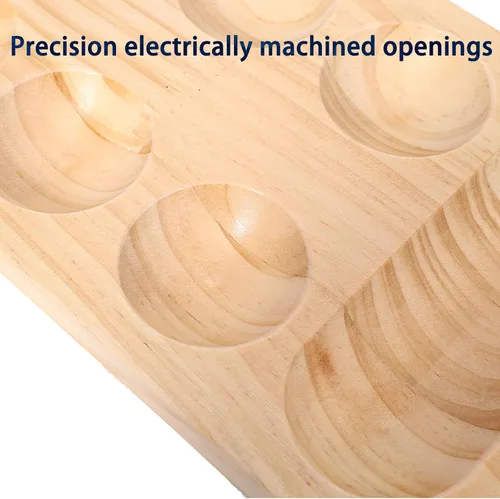 Miniatura 4 de Juego de mesa de madera Mancala, juego de Mancala de tamaño grande con instrucciones, juego de mesa portátil para viajes para niños y adultos