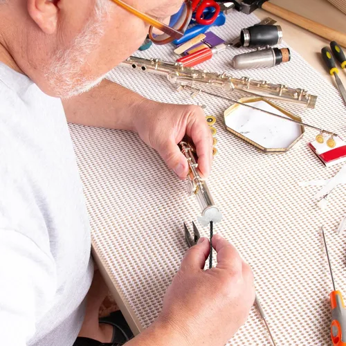 Miniatura 4 de Kit de limpieza de flauta hisopo de cepillo de limpieza de algodón para reparación