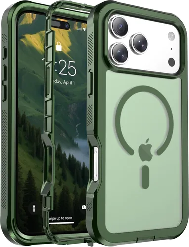 Miniatura 163 de jaroco - Funda magnética compatible con MagSafe para iPhone 11 de 6.1 pulgadas; protección de grado militar contra caídas, de doble capa