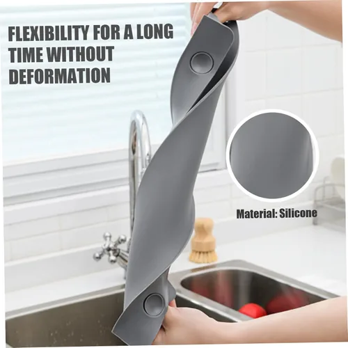 Miniatura 2 de Protector contra salpicaduras para fregadero de cocina, ventosa, impermeable, diseño de pendiente, protector contra salpicaduras de silicona