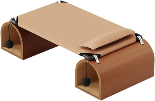 Baoblaze Elevated Cat Bed Pet Cot Portable Removable Comfortable Wooden Cat Hammock Lounger for Indoor Outdoor Home Patio Terrace Yard, Coffee