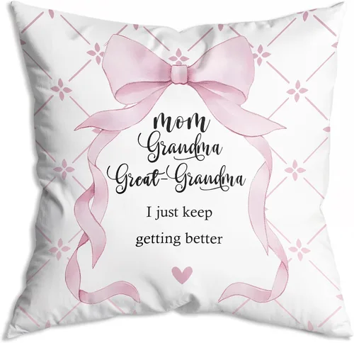 Miniatura 14 de Regalos para abuela, fundas de almohada de 18 x 18 pulgadas, regalos de anuncio de embarazo para abuela, regalos de bisabuela de nietos, regalo