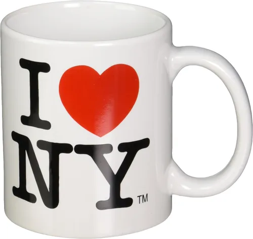 Taza I Love NY de cerámica blanca de 11 onzas I Love NY de la tienda de recuerdos de la ciudad de Nueva York
