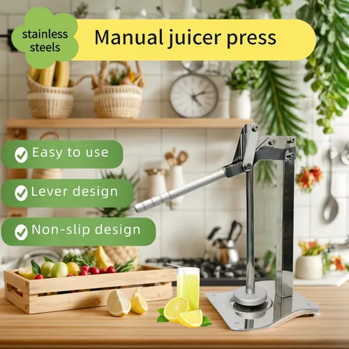 Miniatura 8 de Exprimidor manual de cítricos de acero inoxidable, exprimidor manual de cítricos – Exprimidor de mano resistente para lima naranja, prensa de frutas