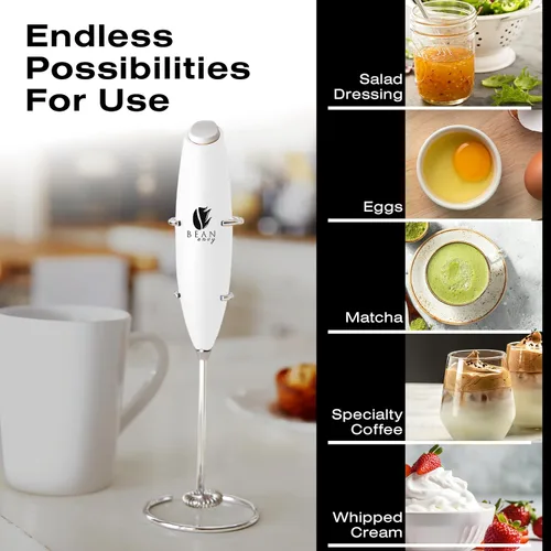 Miniatura 3 de Vaporizar eléctrico de mano Bean Envy para leche, espumador perfecto para el mejor Latte, se incluye soporte de acero inoxidable