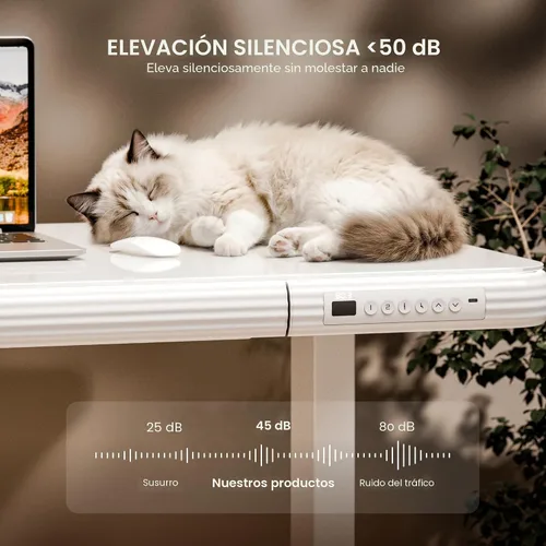 Miniatura 8 de FLEXISPOT Comhar - Escritorio de pie eléctrico de cristal puro con cajones, escritorio y puertos de carga USB, escritorio ergonómico de altura