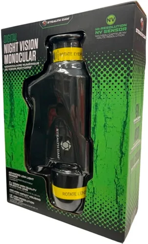 Miniatura 5 de Stealth Cam Monocular Digital de Caza Nocturna de 3x20mm con Lente Objetivo HQ de Alta Resolución, Filtro Infrarrojo 9X, Antideslizante y Resistente