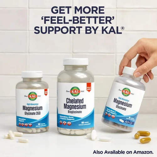 Miniatura 7 de KAL Glucosamina 100% vegetariana 1000 mg, suplemento de salud articular con HCl de glucosamina vegana, apoyo articular para comodidad y movilidad