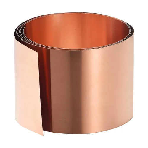 DTGN Hojas de cobre puro de 39.370 x 1.969 x 0.004 in (LxWxT) - 1 paquete - Buenas para hacer piezas de maquinaria - Placas de cobre de metal