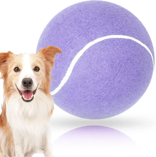 Miniatura 11 de Banfeng Pelota de tenis grande para perros, pelota de tenis gigante para perros, juguete grande para deportes al aire libre, regalo para perros