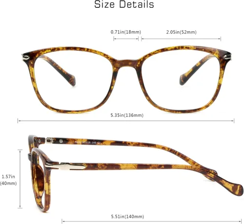 Miniatura 3 de VisionGlobal Gafas de Bloqueo de Luz Azul para Mujeres/Hombres, Anti Fatiga Ocular, Lectura en Computadora, Gafas de TV, Marco Cuadrado Elegante