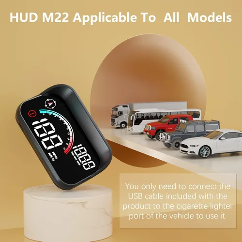 Miniatura 7 de Pantalla de Velocidad para Parabrisas AZIJYV, Velocímetro Digital para Coche, Velocímetro GPS con Velocidad, Exceso de Velocidad, Pantalla