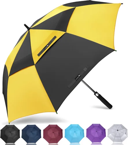 Miniatura 22 de ZOMAKE - Paraguas de golf a prueba de viento, extragrande, de gran tamaño, de doble dosel resistente para lluvia, juegos deportivos y carrito