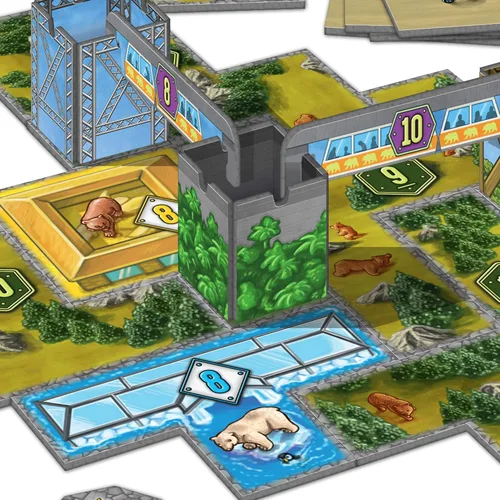 Miniatura 4 de Barenpark Bad News Bears - Expansión del juego de mesa Juego de estrategia Divertido juego de rompecabezas con temática de animales de zoológico