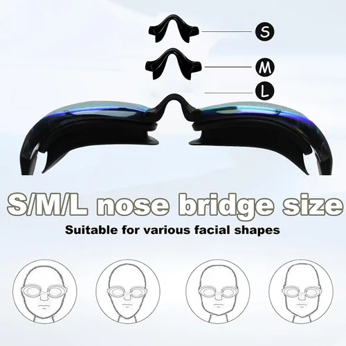 Miniatura 4 de Gafas de natación, antivaho anti-UV, sin fugas, gafas de natación ajustables con visión clara para mujeres y hombres Con