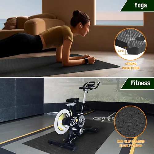Miniatura 6 de GWT Baldosas para Suelo de Gimnasio en Casa, Alfombrilla de Ejercicio de Rompecabezas Entrelazadas de EVA para Equipo de Entrenamiento, Protección