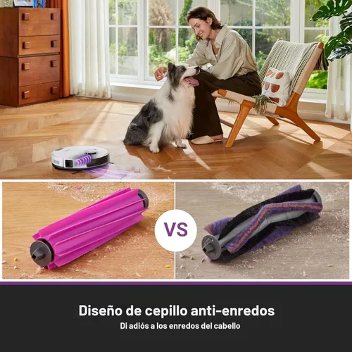 Miniatura 7 de Eureka Aspiradora robot E20 Plus con estación de vaciado automático sin bolsa, combo robótico de aspiradora y trapeador, capacidad de 45 días, Blanco