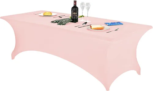 Miniatura 85 de FORLIFE - Funda de mesa de elastano, mantel ajustado de 4 pies para mesas rectangulares, funda elástica para patio, universal para bodas, banquetes