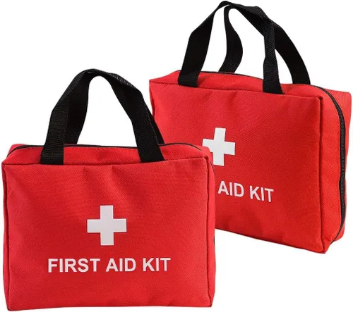 Miniatura 15 de Kit vacío de primeros auxilios de nailon, compacto, impermeable y ligero, bolsa de primeros auxilios con cremallera para emergencias en el hogar