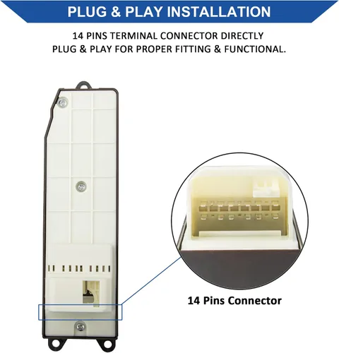 Miniatura 3 de Boteo de interruptor de ventana eléctrica Obaee y panel de interruptor de puerta, compatible con 2003 2004 2005 2006 2007 2008 Toyota Matrix